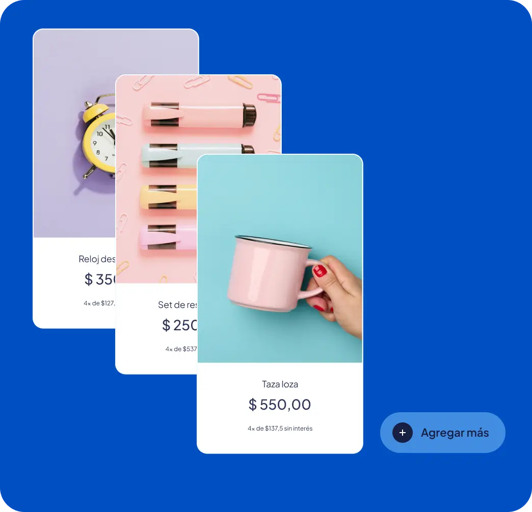 Productos variados en colores pastel