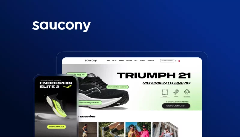 Saucony, case de Tiendanube Evolución