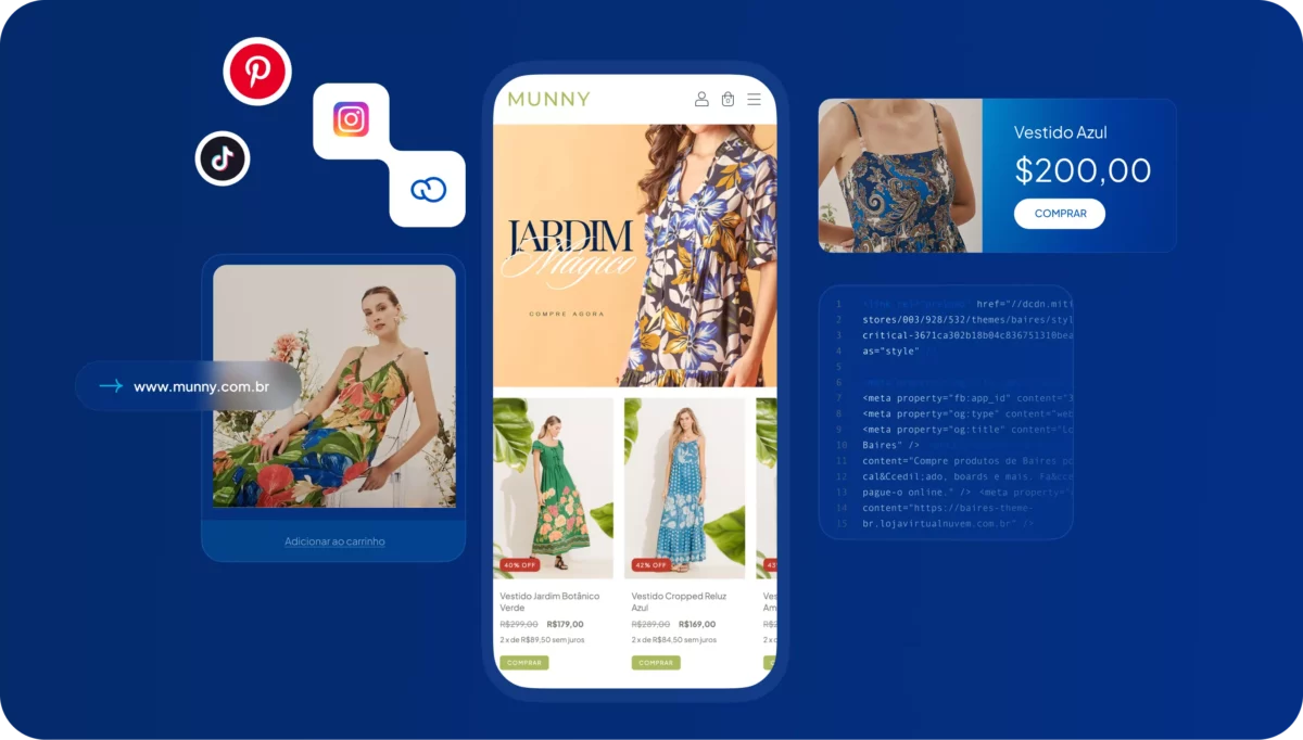 Quem vende nas redes sociais escolhe a Nuvemshop