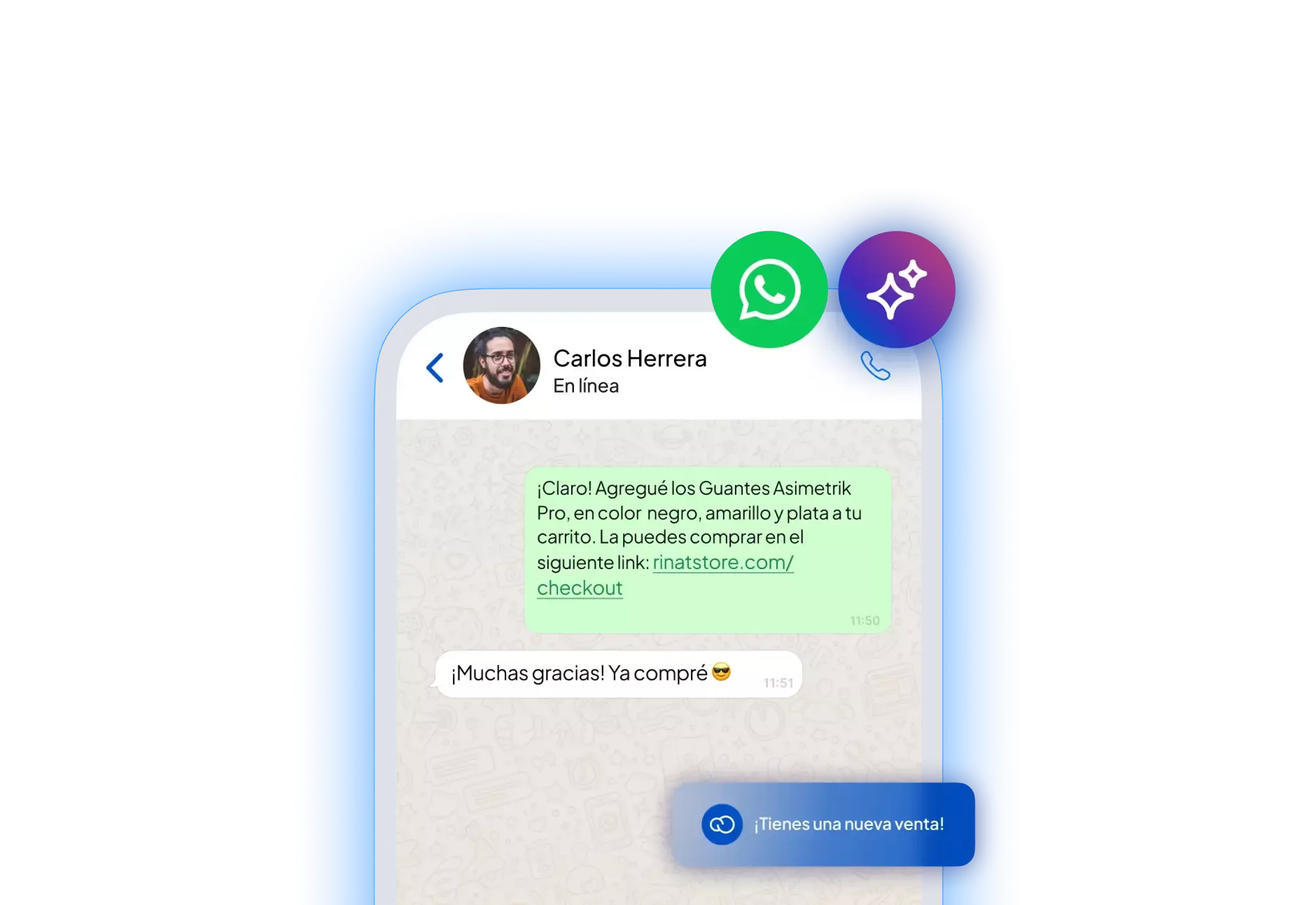 Image del Tiendanube integrado con whatsapp