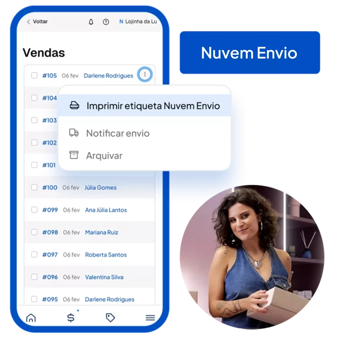 Emissão de etiquetas integrada às suas vendas