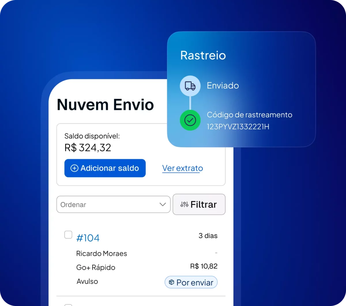 Logística facilitada, com fretes mais baratos e gestão centralizada com o Nuvem Envio, a solução de pagamentos da Nuvemshop