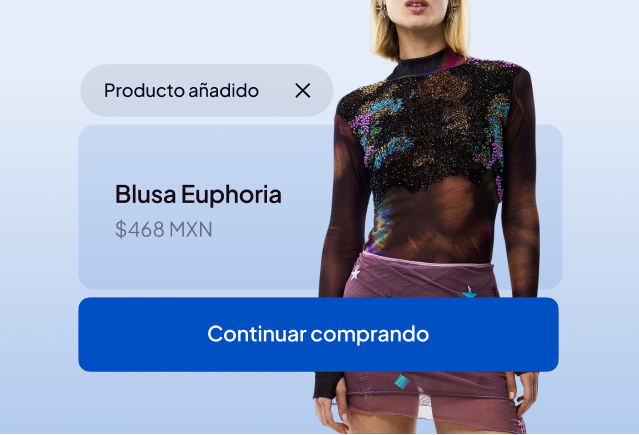 Confirmación de producto añadido al carrito con opción para continuar comprando