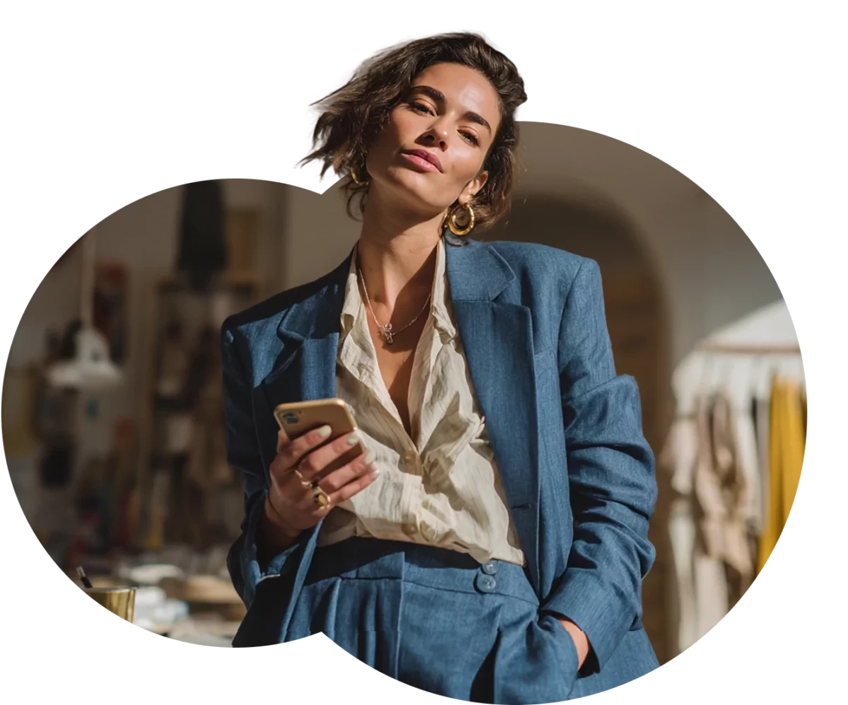 Imagem de homem abrindo uma caixa ao lado dos logos Dropi e Printful