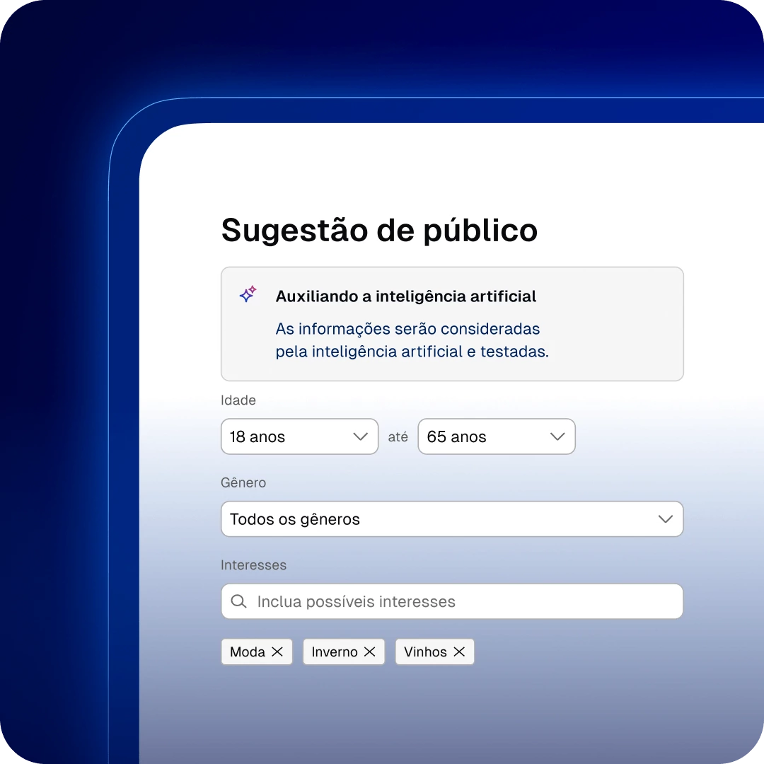 Imagem de como funciona a sugestão de público