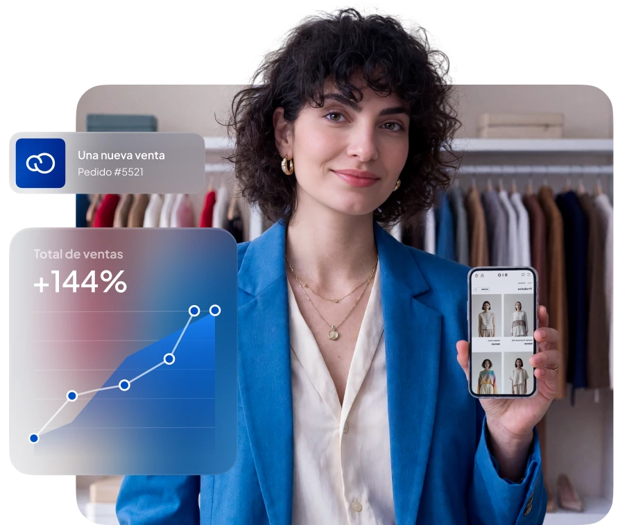 Emprendedora con tienda de joyas online en Tiendanube creciendo 144%