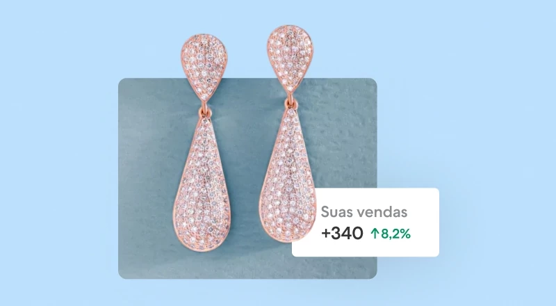Suas vendas +340, aumento de 8,2%.
