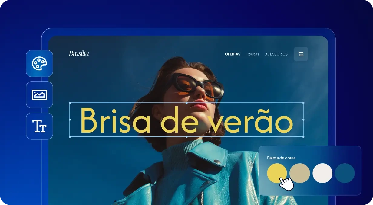 Cores, tipografia e logo