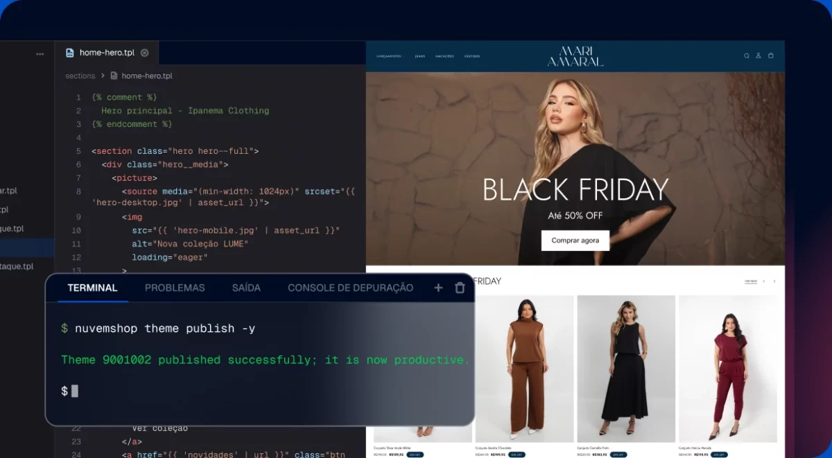 Sincronize temas em segundos com o CLI