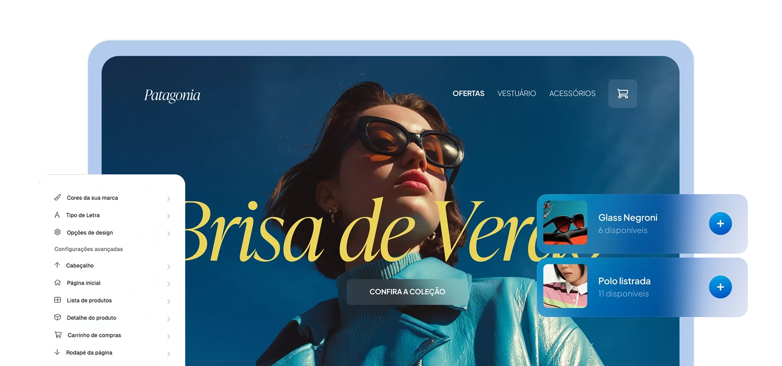 Painel da Nuvemshop mostrando a loja virtual, com os cursos do Ecommerce na Prática disponíveis para acesso