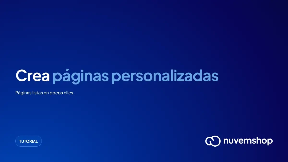 Crea páginas personalizadas