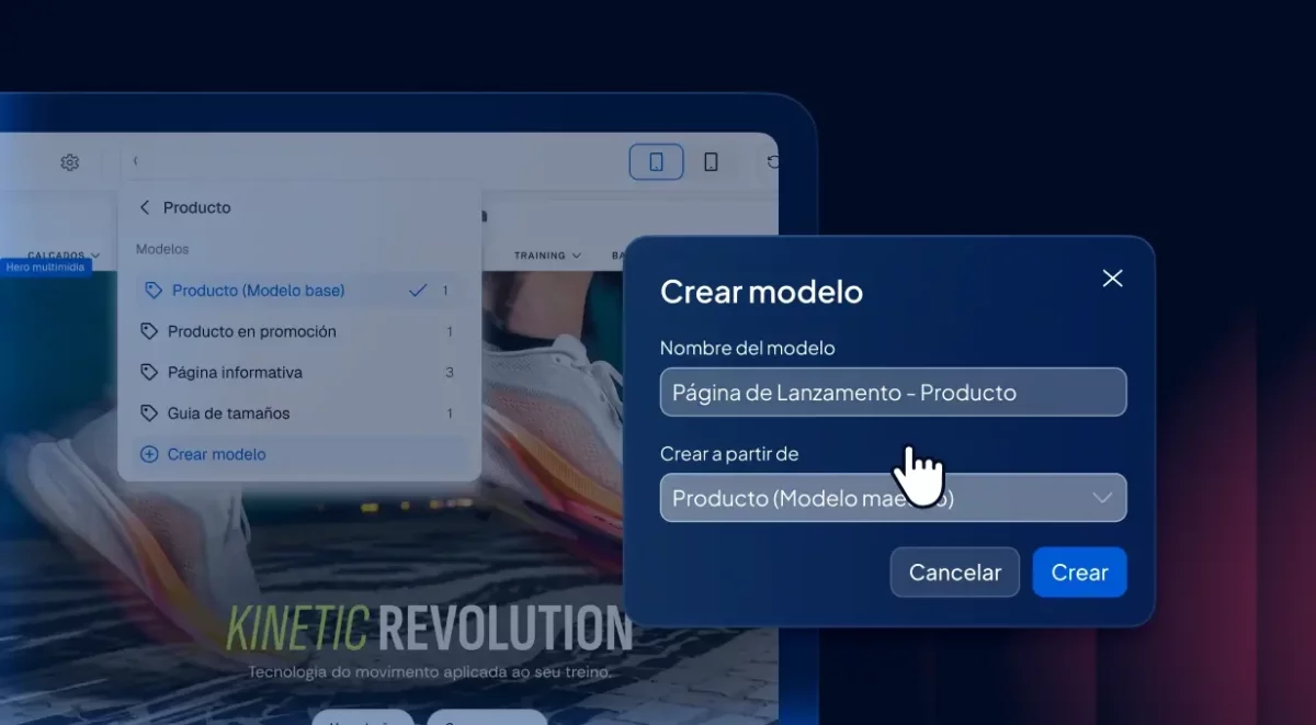 Templates personalizados de página para landing pages